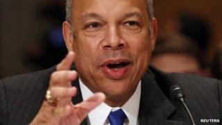 Jeh Johnson testifies before the Senate Homeland Security and Governmental Affairs Committee confirmation hearing on his nomination to be the Homeland Security Secretary on Capitol Hill in 13 November 2013