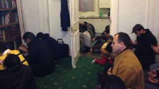 Muslim worshippers, Belfast Islamic Centre & Mosque