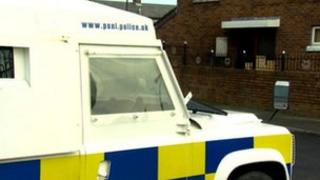 Police outside arson house