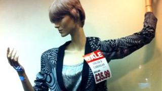 A mannequin from the store