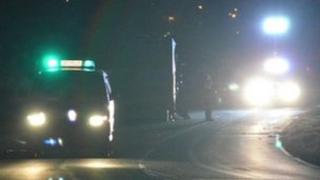 Crash scene near Southwell