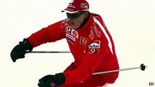 Michael Schumacher skiing in 2006