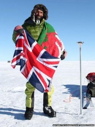 Ричард Паркс на Южном полюсе