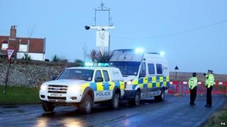 Police at the scene