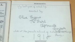 Olive Higgins's diary