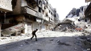 Yarmouk Palestinian refugee camp close to the centre of Damascus (September 2013)