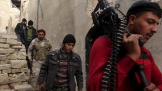 Free Syrian Army fighters in Aleppo. Dec 2013