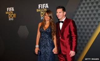 Lionel Messi at the Ballon D'Or
