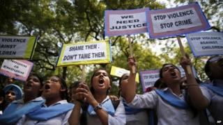 Демонстрация против изнасилования в Индии