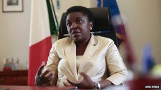 Italian Minister for Integration Cecile Kyenge in her office in Rome