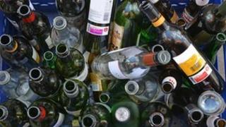 empty bottles of alcohol