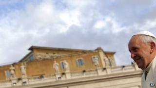 Pope Francis arrives for his weekly general audience, in St. Peter"s Square, at the Vatican, Wednesday, Jan. 15, 2014.