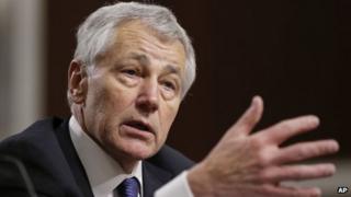 Defence Secretary Chuck Hagel appeared in Washington DC on 31 January 2013