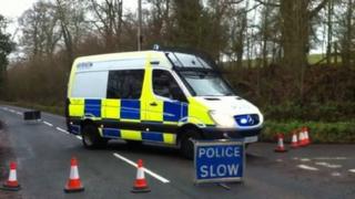 School Road closed off