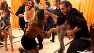 A still from the Happy (We Are From Bizerta) video