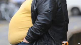 Obese man