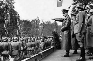Hitler reviews troops in Poland, October 1939
