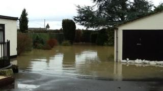 Flooded home in Tewkesbury