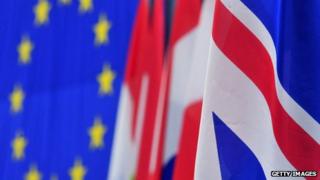 EU and UK flags