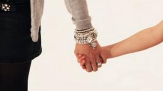 Holding hands