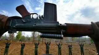 File picture of Maoist rebels in India