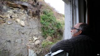 Chris Paraskeva looks at the collapsed cliff