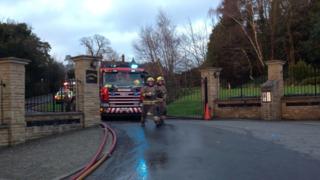 It is understood the fire at Blackdown Hall in Leamington, started on the first floor