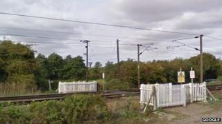 Spikes Lane crossing at Stowmarket