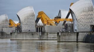 Thames Barrier closed