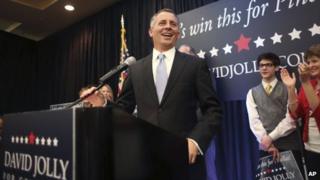 Republican David Jolly appeared in St. Petersburg, Florida, on 11 March 2014