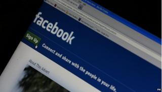 Facebook screen