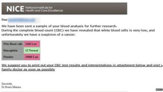 Cancer email