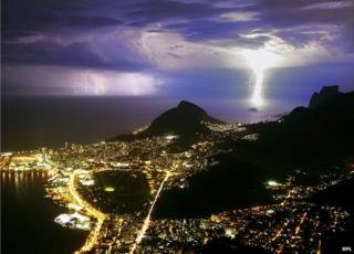 Lightning near Rio de Janeiro