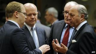 European foreign ministers in Brussels on Monday