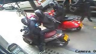 CCTV images of robbery suspects