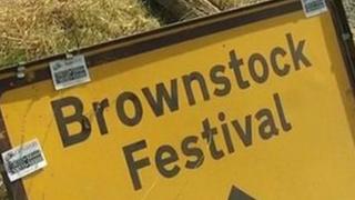Brownstock festival sign