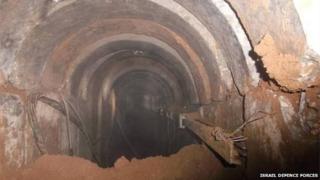 IDF image of uncovered tunnel (21/03/14)