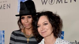 Linda Perry and Sara Gilbert