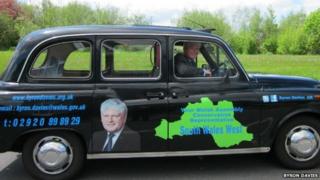 Byron Davies's black cab