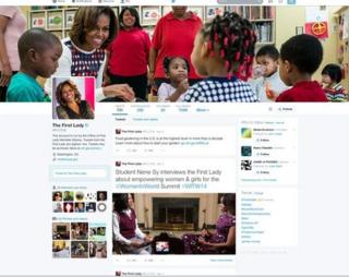 Твиттер-страница Мишель Обамы