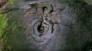 Lemmington Wood rock carving