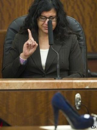 Ana Trujillo testifies during the punishment phase of her trial in Houston 10 April 2014