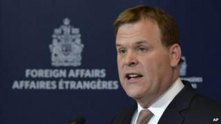 Foreign Affairs Minister John Baird appeared in Ottawa on 14 March 2014
