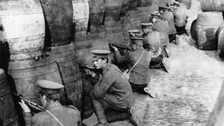 British troops in Dublin during the 1916 Easter Rising