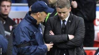 Tony Pulis and Ole Gunnar Solskjaer