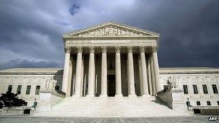 The US Supreme Court Building in Washington DC on 31 March 2012