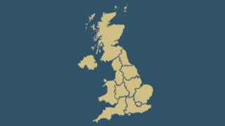 Карта: правительственные регионы Великобритании