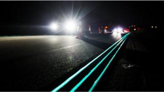 Glow in the dark markings