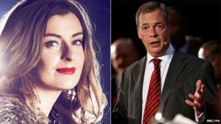 Molly Smitten-Downes and Nigel Farage