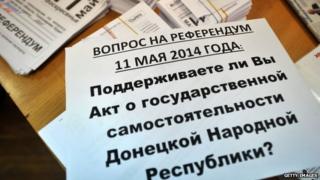 Placard advertising referendum